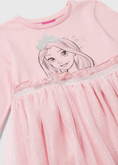 Kids Pink Disney Rapunzel Mesh Dress (3-9yrs)