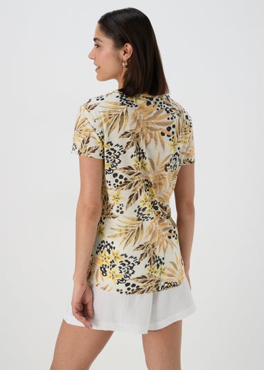 Multicolour Floral Print Jersey Top