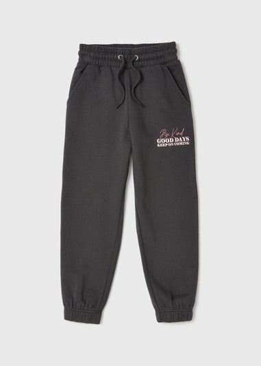 Girls Charcoal Good Days Joggers (7-15yrs)