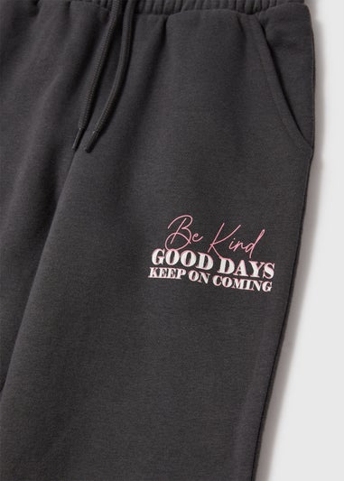 Girls Charcoal Good Days Joggers (7-15yrs)