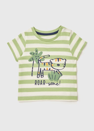 Baby Green Roar-Some T-Shirt (Newborn-23mths)