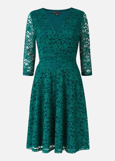 Mela Green Lace Skater Dress