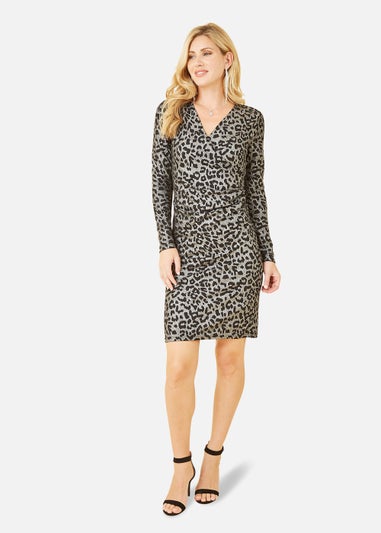 Mela Silver Leopard Bodycon Dress