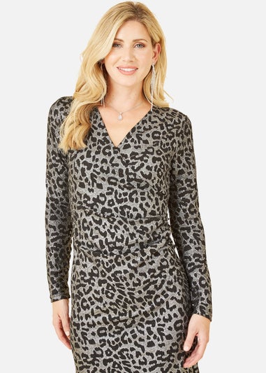 Mela Silver Leopard Bodycon Dress