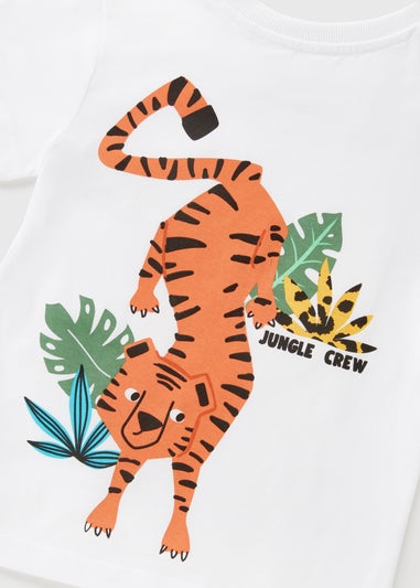 Boys Stone Tiger Back Print T-Shirt (1-7yrs)