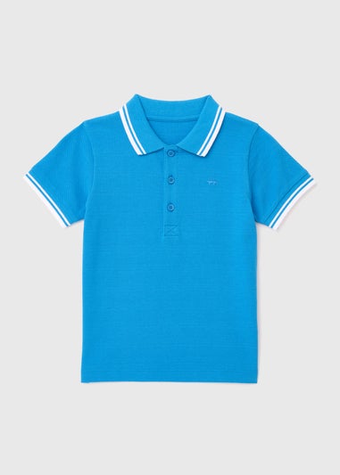 Boys Cotton Blue Polo Shirt (1-7yrs)