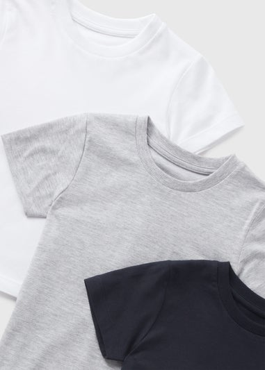 3 Pack Boys Monochrome T-Shirts (1-7yrs)