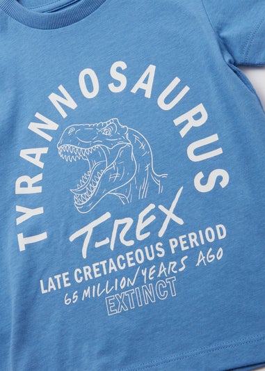 Boys Blue T Rex T-Shirt (1-7yrs)