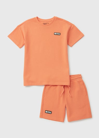 Boys Waffle T-Shirt & Shorts Set (7-12yrs)