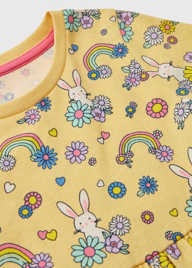 Girls Yellow Bunny Dress (1-7yrs)