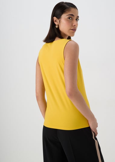 Et Vous Yellow Double Layer Vest Top