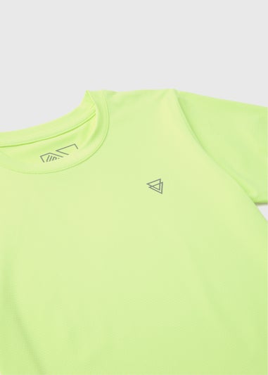 Boys Lime Textured Sports T-Shirt (7-13yrs)