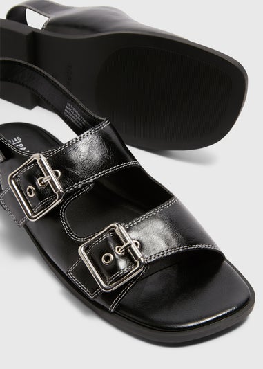 Black Buckle Sandal