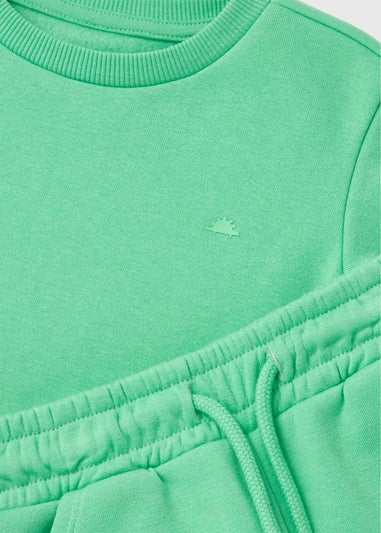 Boys Green Sweatshirt & Shorts Set (1-7yrs)