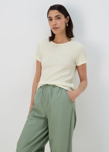 Ivory Textured T-Shirt