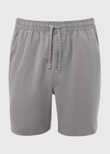 Light Grey Drawcord Chino Shorts