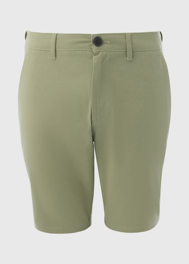 Green Slim Fit Chino Shorts