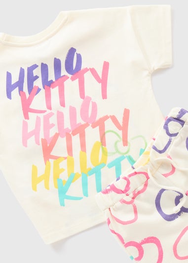 Hello Kitty Girls White T-Shirt & Shorts Set (1-7yrs)