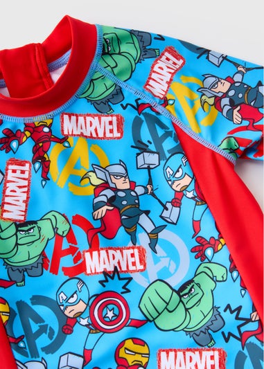 Marvel Kids Blue Superhero Surfsuit (3mths-5yrs)