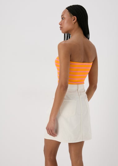 Orange Bandeau Top