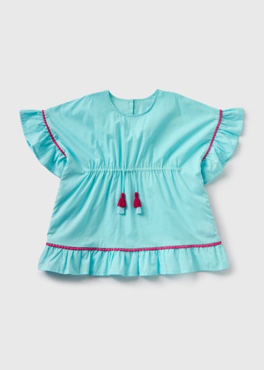 Girls Aqua Blue Kaftan (1-7yrs)