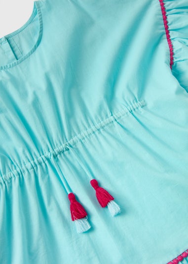 Girls Aqua Blue Kaftan (1-7yrs)