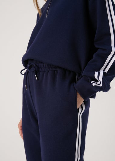 Navy Wide Leg Co Ord Joggers