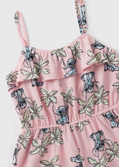 Disney Kids Pink Stitch Playsuit (4-12yrs)