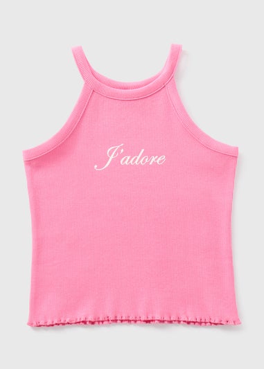 Girls Pink Vest (7-13yrs)