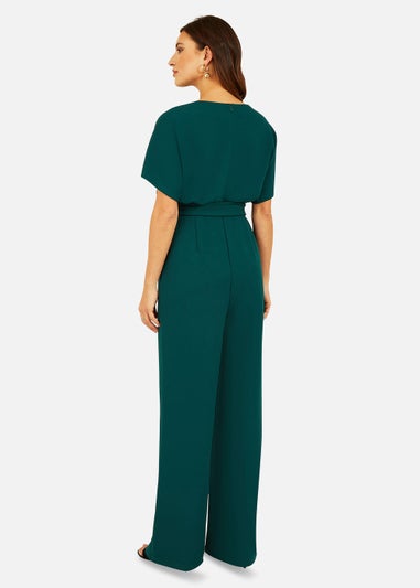 Mela Batwing Stretch Jumpsuit in Green