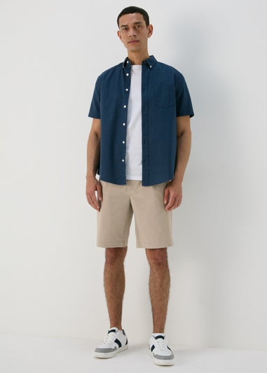 Stone Pleated Chino Shorts