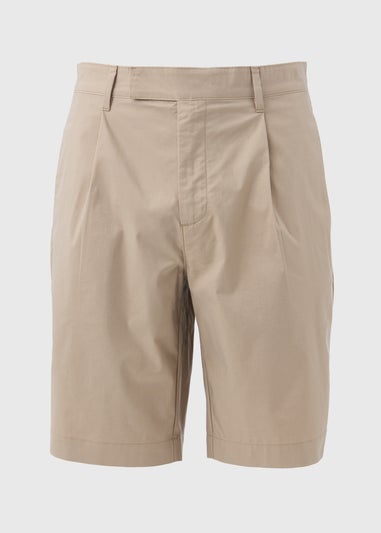 Stone Pleated Chino Shorts