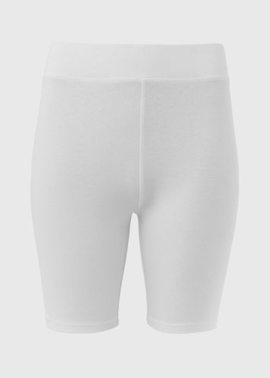 White Cycling Shorts