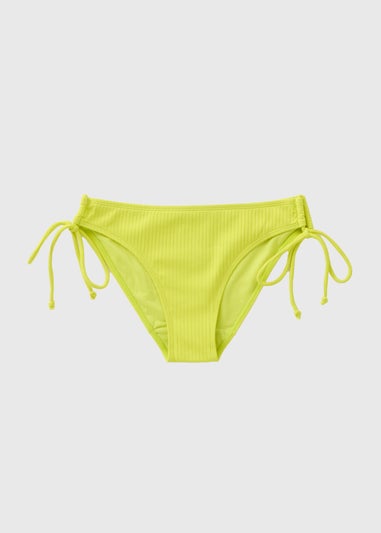 Lime Triangle Ribbed Bikini Briefs