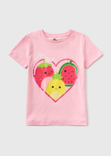 Squishmallows Girls Pink T-Shirt (4-12yrs)