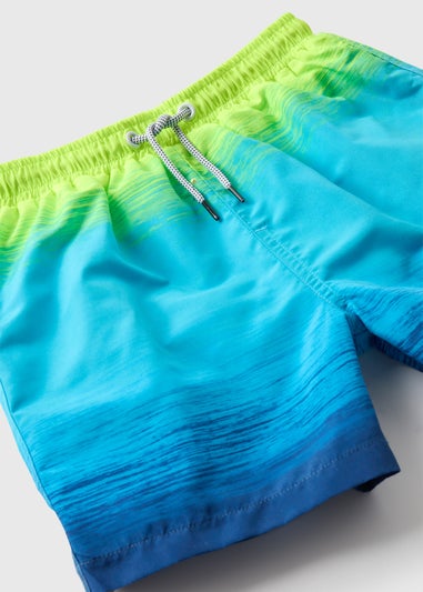 Boys Blue Ombre Swim Shorts (7-11yrs)