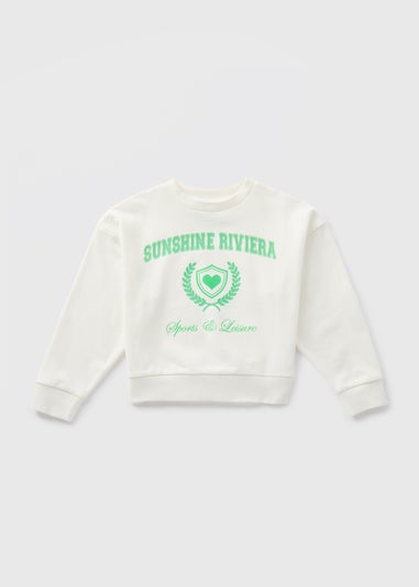 Girls Cream Sunshine Riviera Sweatshirt (7-15yrs)