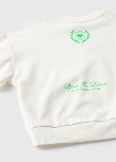 Girls Cream Sunshine Riviera Sweatshirt (7-15yrs)