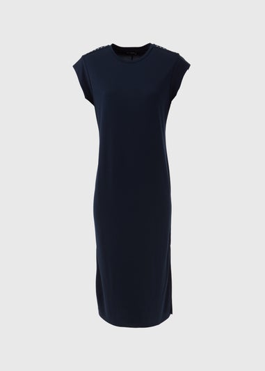 Et Vous Navy Jersey Midi Dress