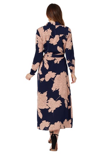 Izabel London Pink Monochrome Floral Shirt Dress