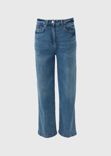 Mid Wash Wide Leg Jeans