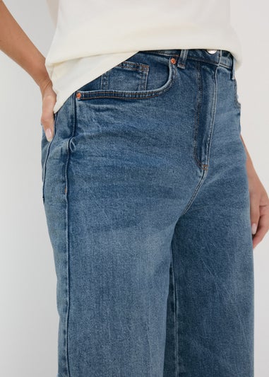 Mid Wash Wide Leg Jeans