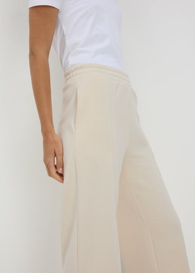 Cream Wide Leg Joggers