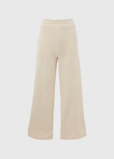 Cream Wide Leg Joggers