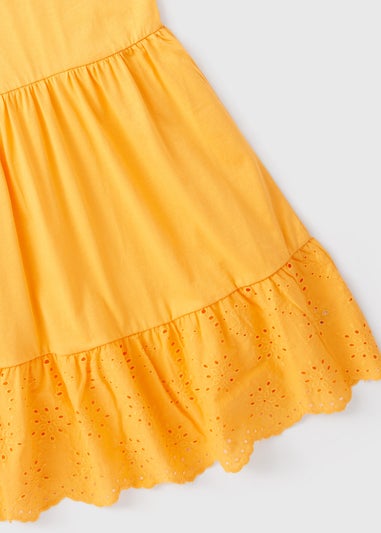 Girls Orange Strappy Jersey Dress (7-13yrs)