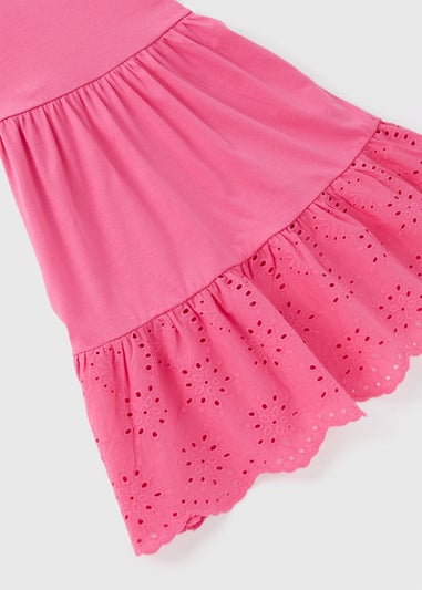 Girls Pink Strappy Jersey Dress (7-13yrs)