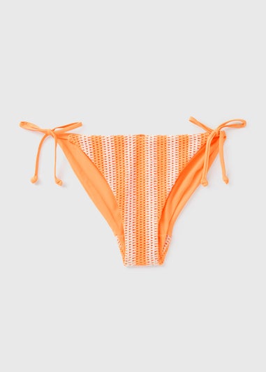 Orange Crochet Bikini Bottoms