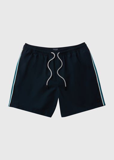 Navy Side Stripe Swim shorts