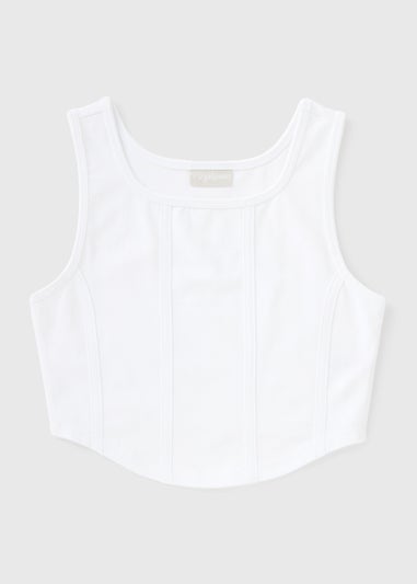 Girls White Corset Vest (7-15yrs)