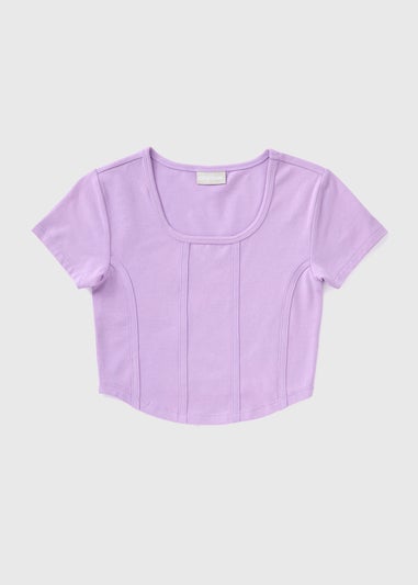 Girls Lilac Corset Top (7-15yrs)